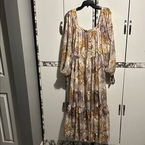 ASOS Multicolor Floral Long Sleeve Dress